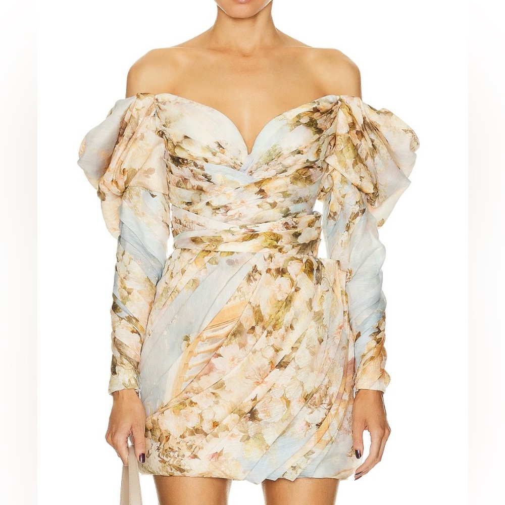 Zimmermann Luminosity Draped Mini Dress Size AU0P US0-2